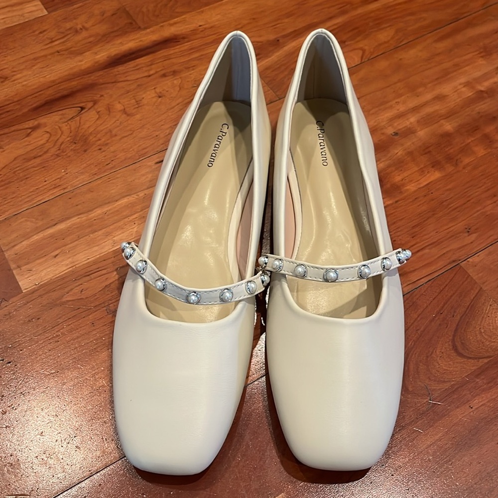 NWT C.Paravano Leather Ballet Flats - Picture 7 of 10